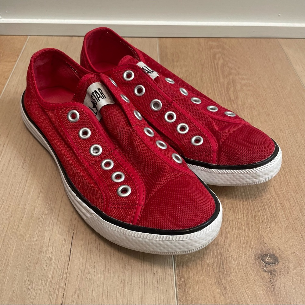 CONVERSE Red Mesh Sneakers